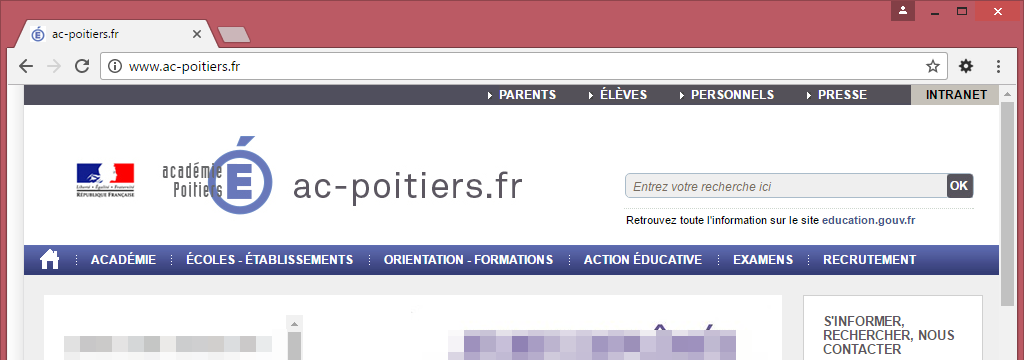 Page d'accueil public ac-Poitiers.fr